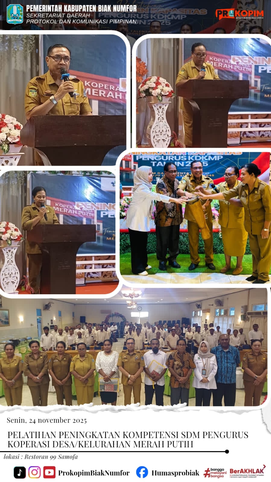 Pelatihan Peningkatan Kapasitas SDM Pengurus Koperasi Desa/ Kelurahan Merah Putih