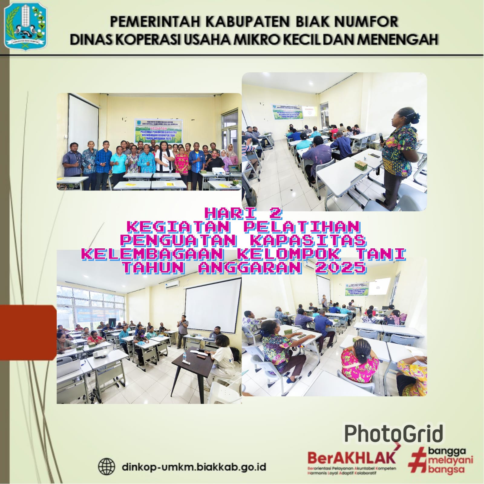 Hari 2 "Pelatihan Penguatan Kapasitas Kelembagaan Kelompok Tani" Tahun Anggaran 2025