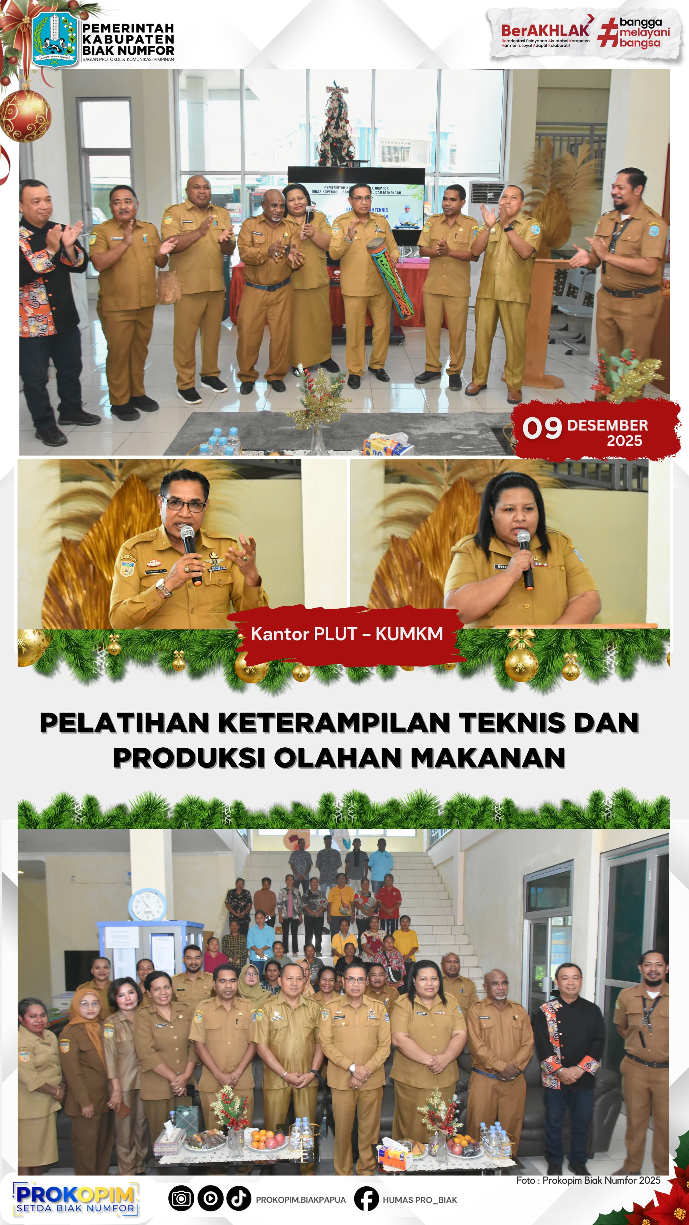 PEMBUKAAN PELATIHAN KETERAMPILAN TEKNIS DAN PRODUKSI OLAHAN MAKANAN