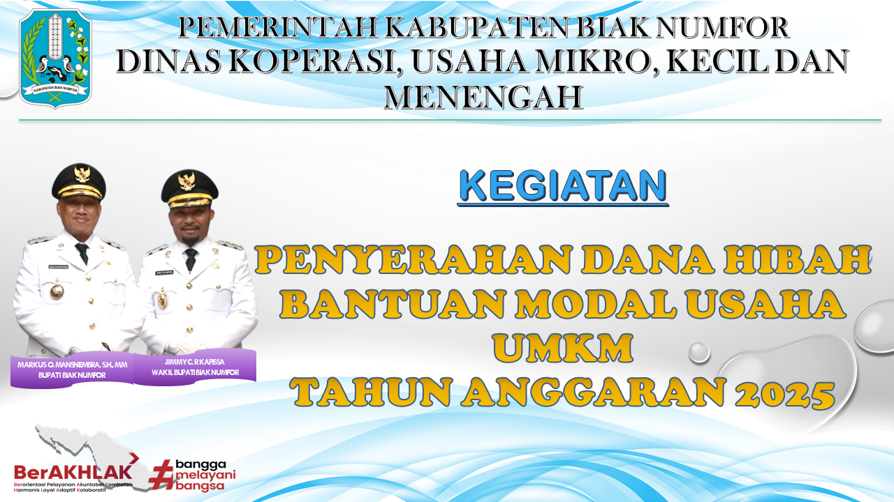 Penyerahan Dana Hibah Bantuan Modal Usaha UMKM Tahun Anggaran 2025